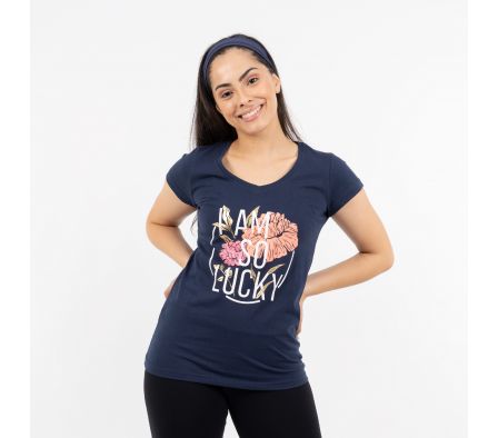 Remera "I Am So Lucky"